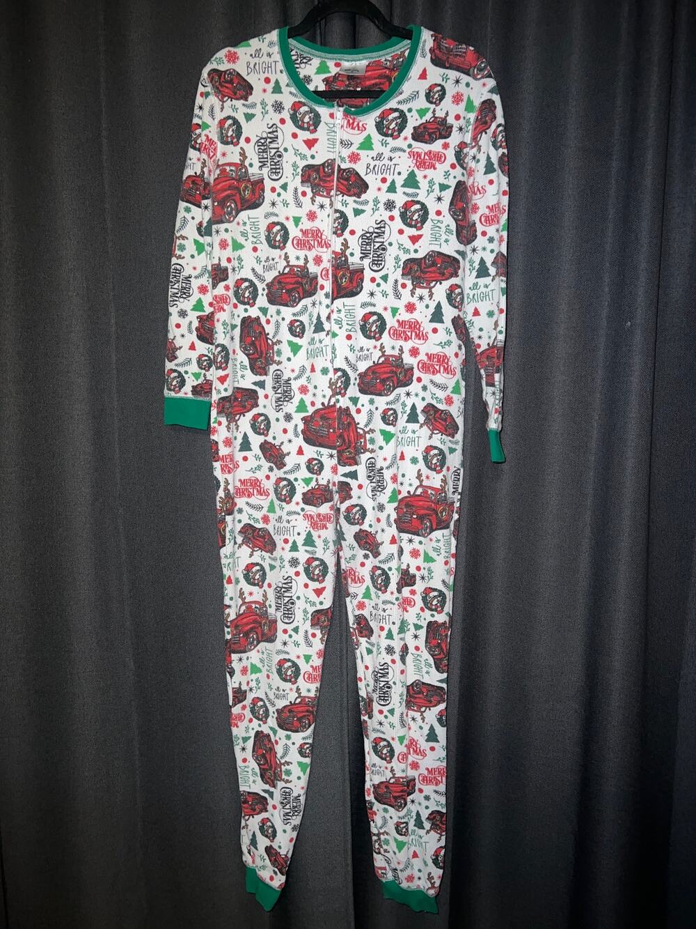 Ugly Christmas Sweater Xmas Onesie Size Medium Bucee’s